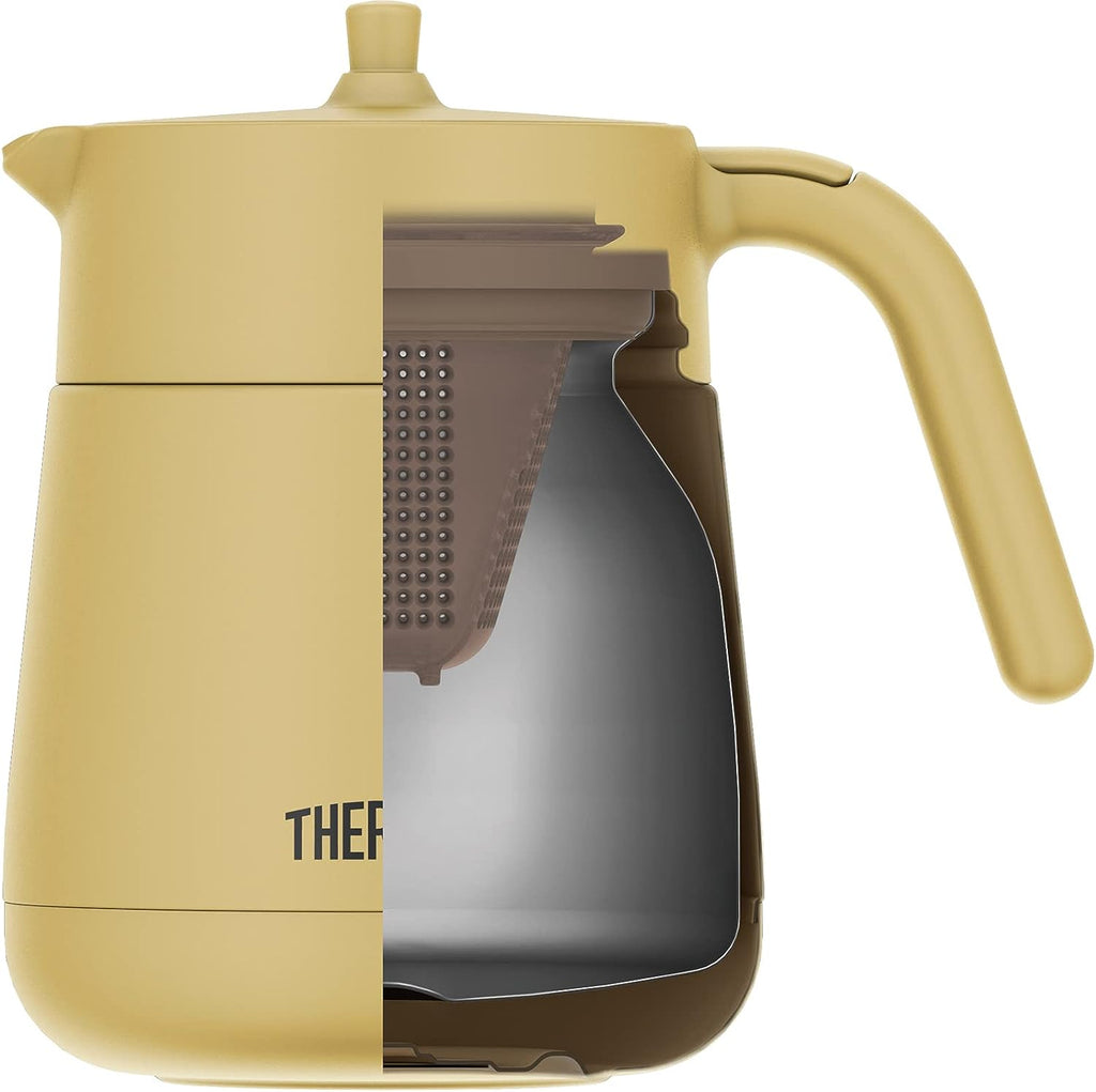 Thermos Vacuum Insulated Teapot with Strainer 700ml Brown TTE-700 BW