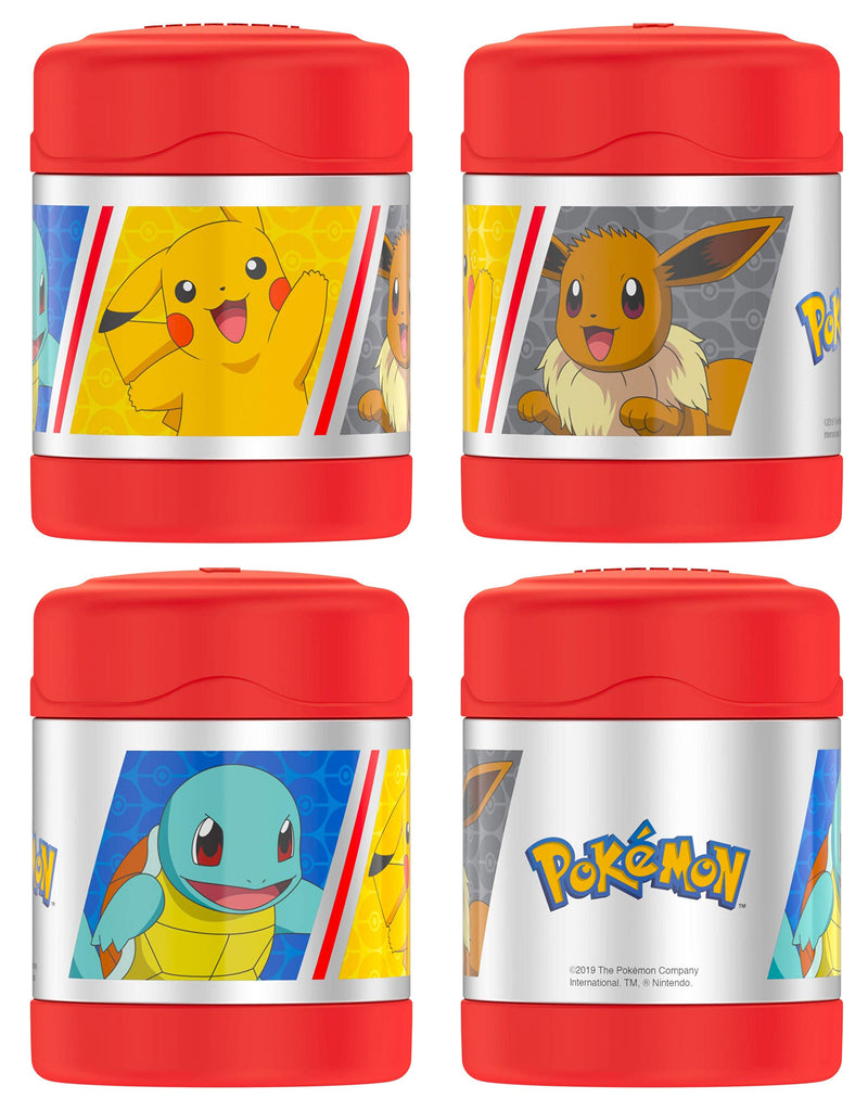 THERMOS FUNTAINER 10 Ounce Stainless Steel Vacuum Insulated Kids Food Jar,  Pokemon