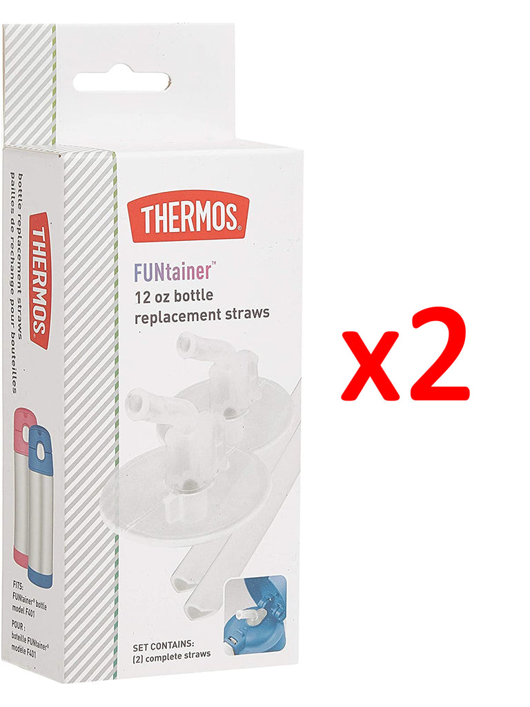 Thermos Replacement Straws for 12 Ounce Funtainer Bottle, Clear
