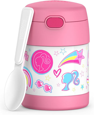 *NEW 2024* Thermos FUNtainer Stainless Steel 10oz/290mL Food Jar with Fold-able Spoon, Barbie (F3104BAB6)