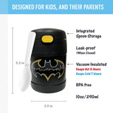 *NEW 2024* Thermos FUNtainer Stainless Steel 10oz/290mL Food Jar with Fold-able Spoon, Batman (F3104BM6)