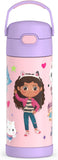 *NEW 2024* Thermos FUNtainer Stainless Steel 14oz/410mL Straw Bottle - Gabby's Dollhouse (F40524GB6)