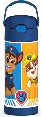 *NEW 2024* Thermos FUNtainer Stainless Steel 14oz/410mL Straw Bottle - Paw Patrol Blue (F40524PP6)