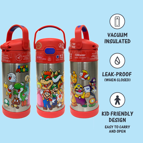 Thermos Thermos Funtainer - 12 Ounce Bottle - Super Mario Bros