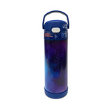THERMOS FUNTAINER 16oz/470mL Stainless Steel Vacuum Insulated Bottle with Wide Spout Lid (Galaxy Series)