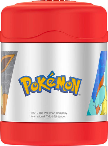 THERMOS FUNTAINER 10 Ounce Stainless Steel Vacuum Insulated Kids Food Jar,  Pokemon